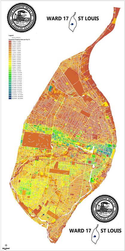 Assessed Property Value Map–City of St. Louis – Team TIF St. Louis